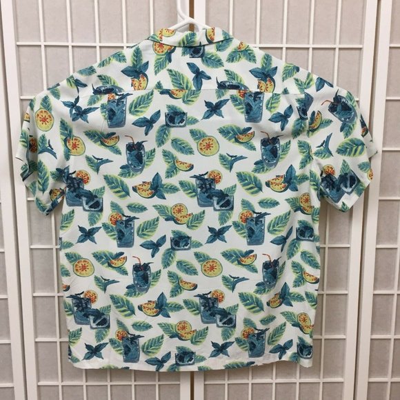 Caribbean Roundtree & Yorke Hawaiian Shirt Men's Size XL Tropical Drink NWT - Picture 2 of 12